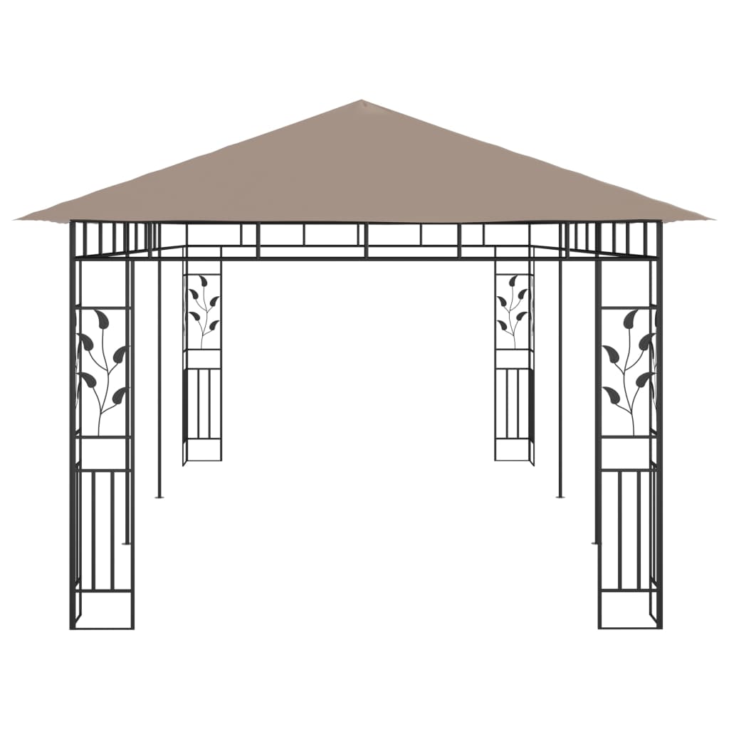 vidaXL Gazebo with Mosquito Net 6x3x2.73 m Taupe 180 g/m²