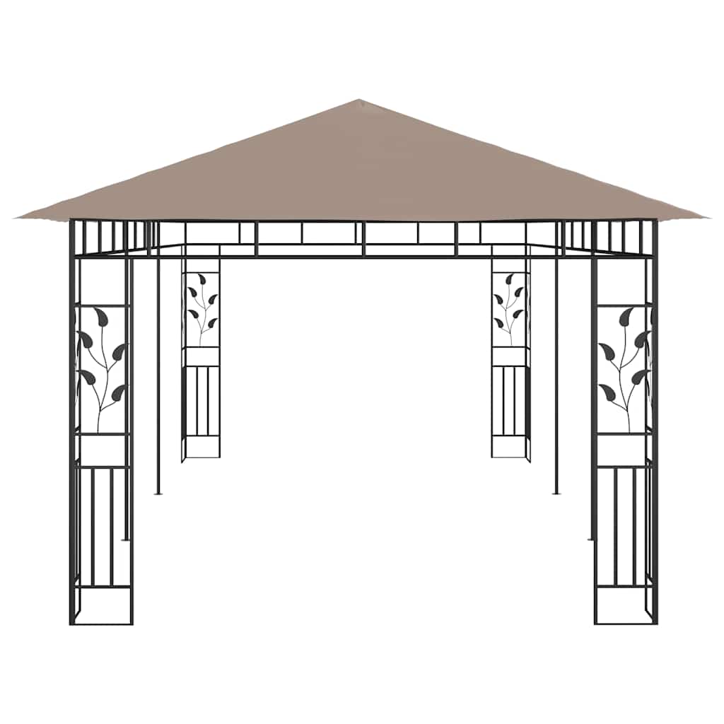 vidaXL Gazebo with Mosquito Net 6x3x2,73 m Taupe 180 g/m²