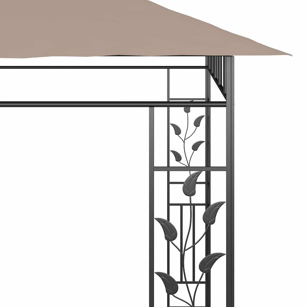 vidaXL Gazebo with Mosquito Net 6x3x2,73 m Taupe 180 g/m²
