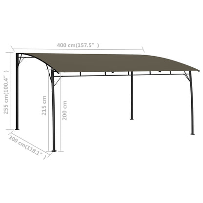 vidaXL Garden Sunshade Awning 4x3x2.55 m Taupe