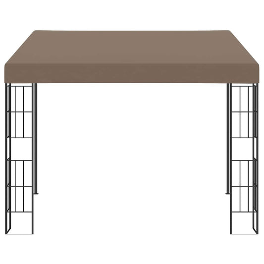 312260 vidaXL Wall-mounted Gazebo 3x3 m Taupe Fabric