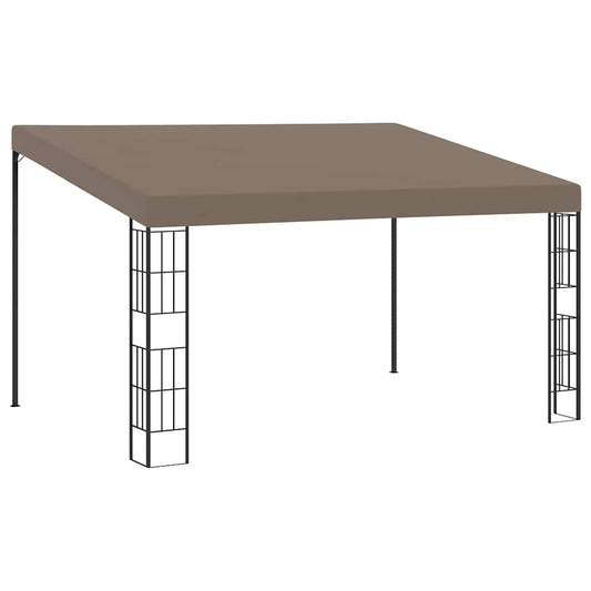 312261 vidaXL Wall-mounted Gazebo 4x3 m Taupe Fabric
