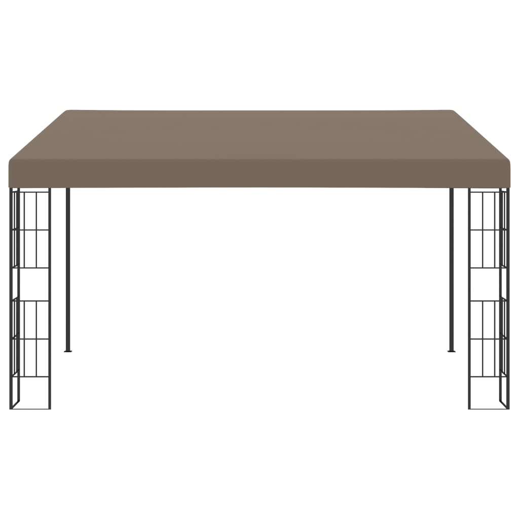 312261 vidaXL Wall-mounted Gazebo 4x3 m Taupe Fabric