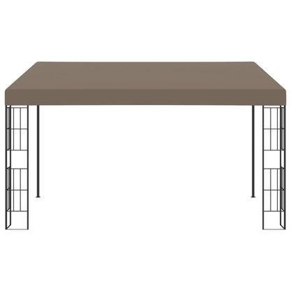 312261 vidaXL Wall-mounted Gazebo 4x3 m Taupe Fabric