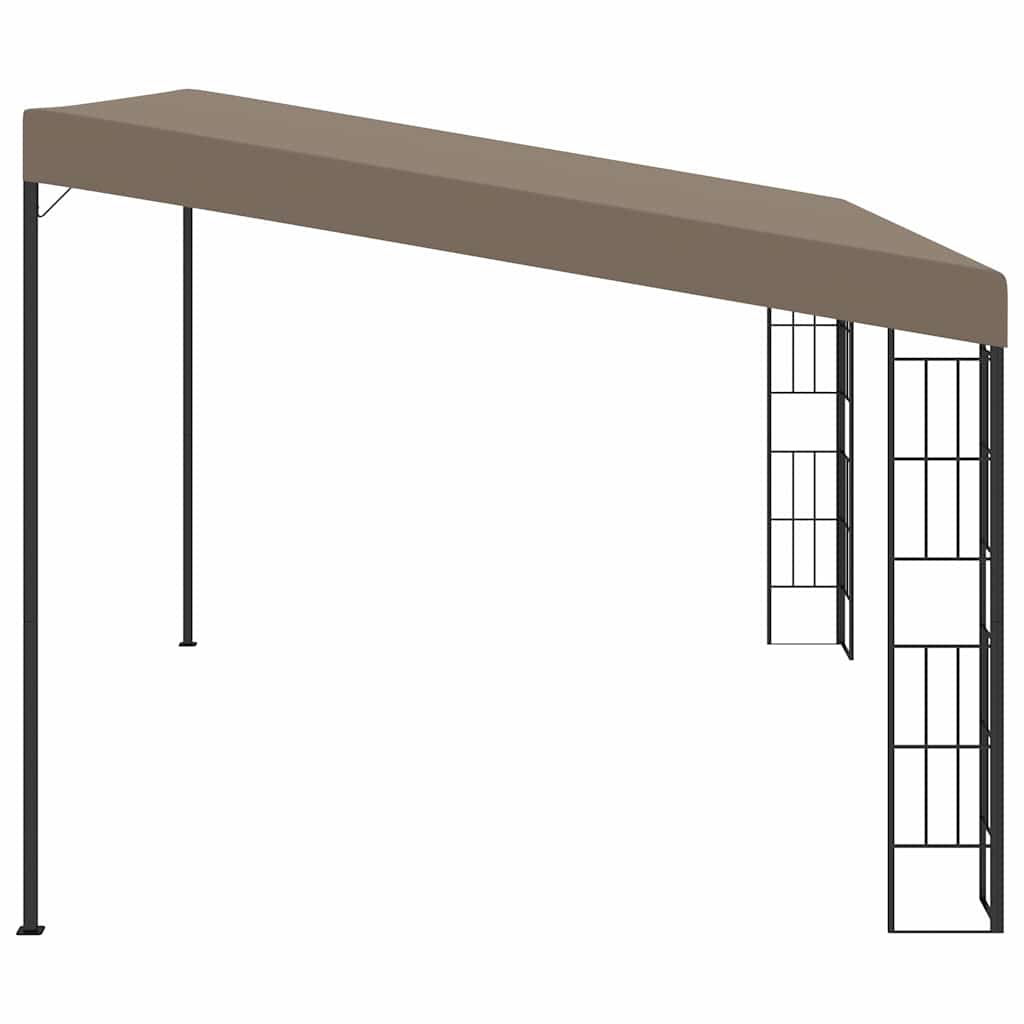 312261 vidaXL Wall-mounted Gazebo 4x3 m Taupe Fabric