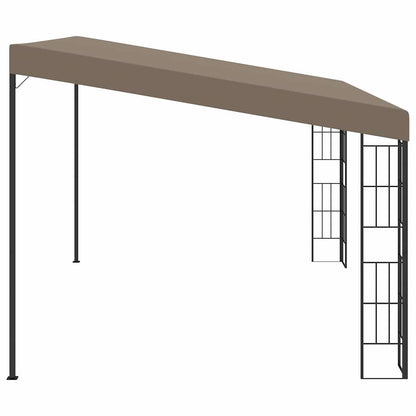 312261 vidaXL Wall-mounted Gazebo 4x3 m Taupe Fabric