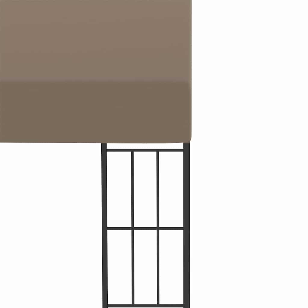 312261 vidaXL Wall-mounted Gazebo 4x3 m Taupe Fabric