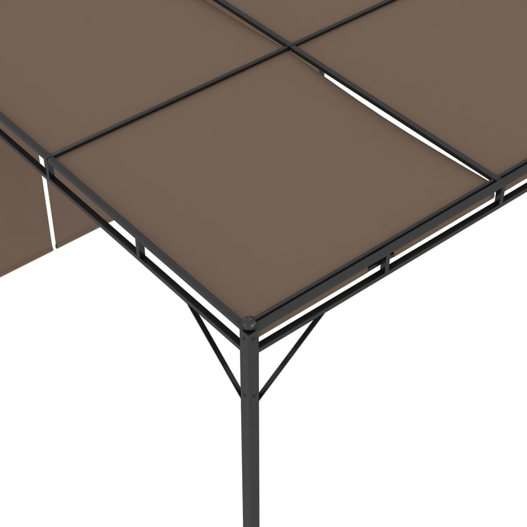 vidaXL Garden Gazebo with Side Curtain 3x3x2.25 m Taupe
