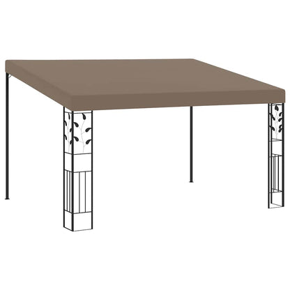 312266 vidaXL Wall-mounted Gazebo 4x3x2,5 m Taupe