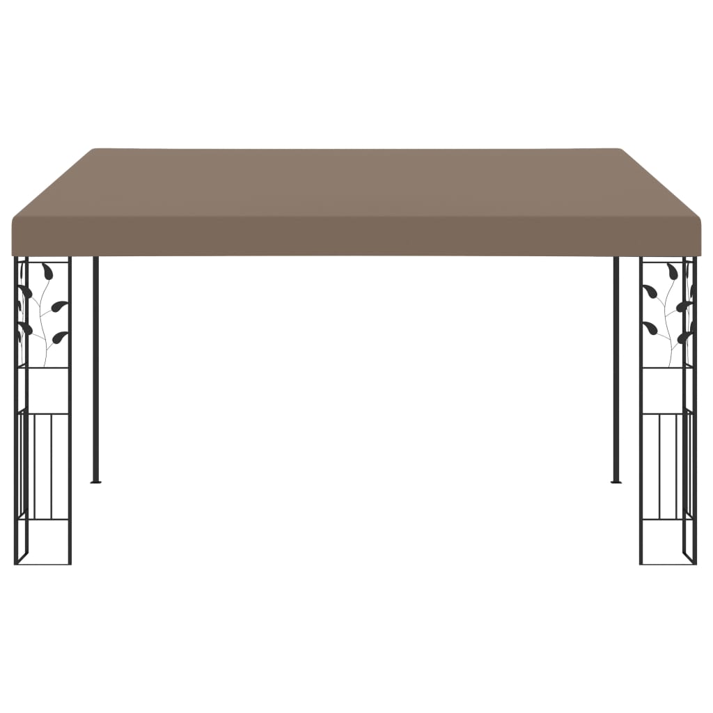 vidaXL Wall-mounted Gazebo 4x3x2.5 m Taupe