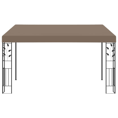 vidaXL Wall-mounted Gazebo 4x3x2.5 m Taupe