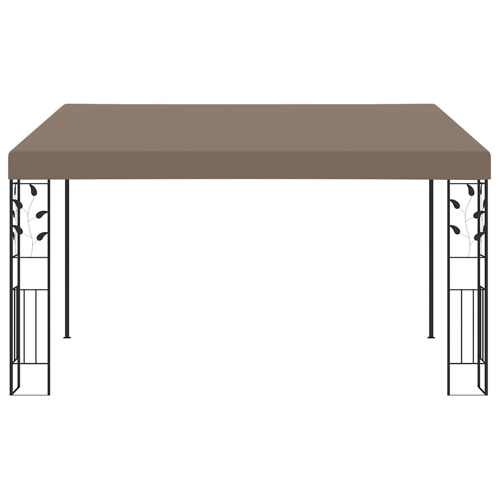312266 vidaXL Wall-mounted Gazebo 4x3x2,5 m Taupe