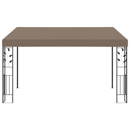 312266 vidaXL Wall-mounted Gazebo 4x3x2,5 m Taupe