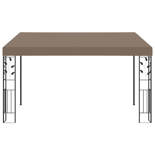 312266 vidaXL Wall-mounted Gazebo 4x3x2,5 m Taupe