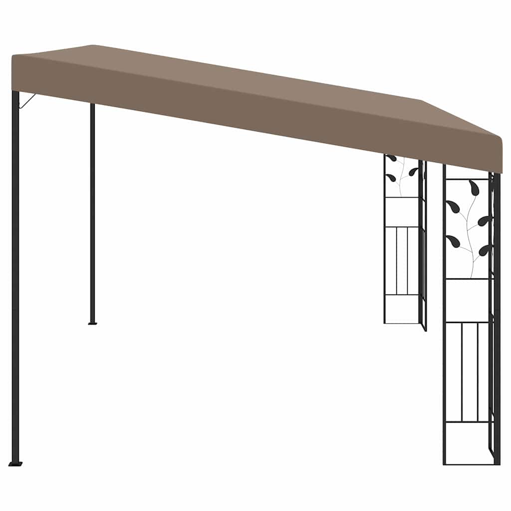 312266 vidaXL Wall-mounted Gazebo 4x3x2,5 m Taupe