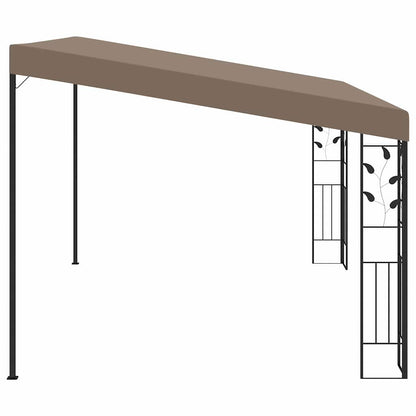 312266 vidaXL Wall-mounted Gazebo 4x3x2,5 m Taupe