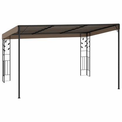 312266 vidaXL Wall-mounted Gazebo 4x3x2,5 m Taupe