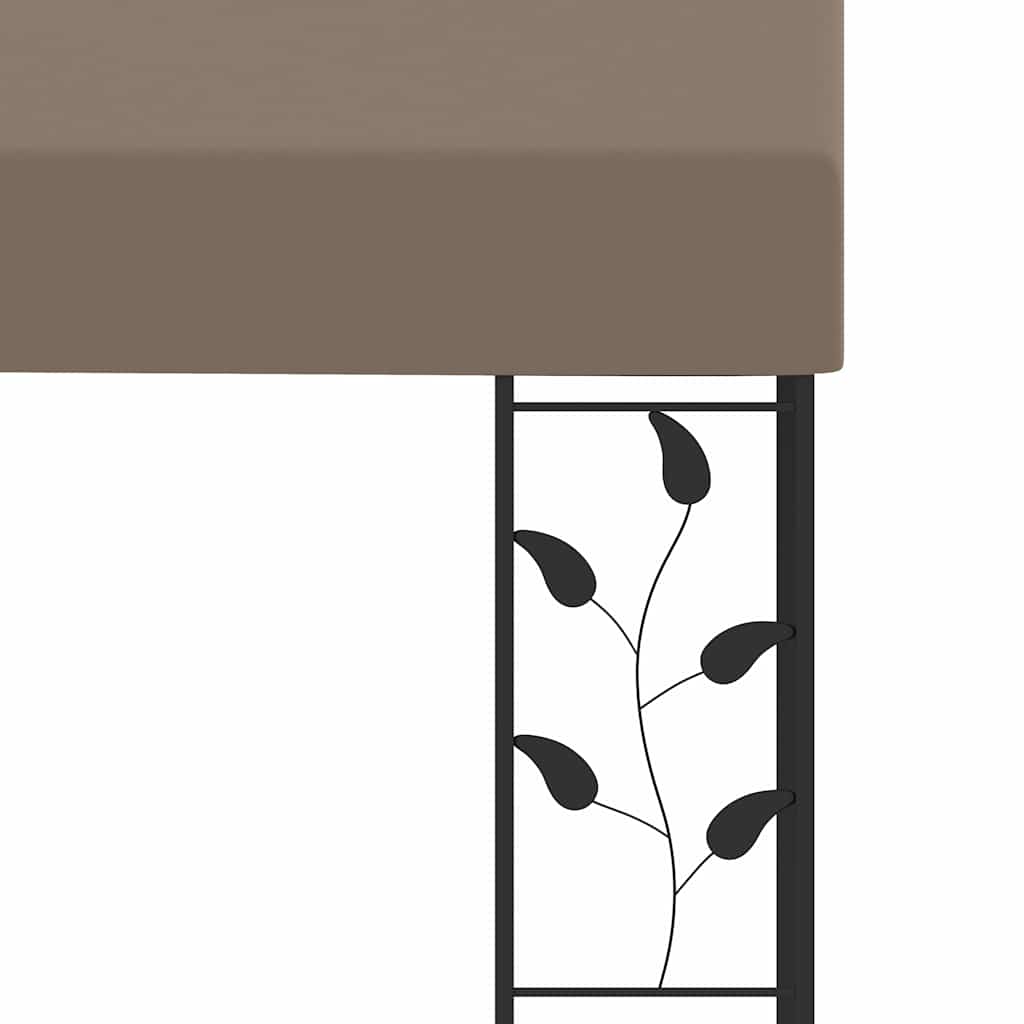 312266 vidaXL Wall-mounted Gazebo 4x3x2,5 m Taupe