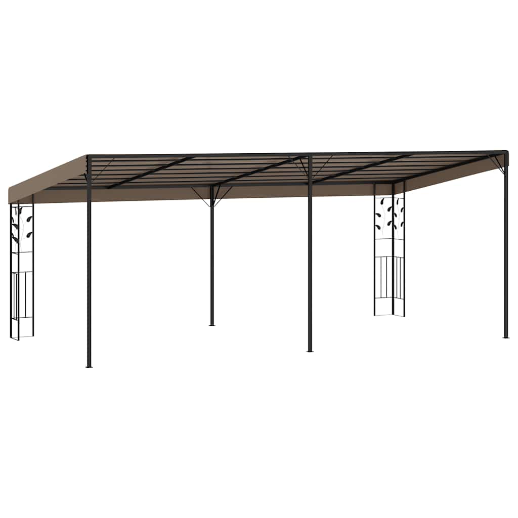 312267 vidaXL Wall-mounted Gazebo 6x3x2,5 m Taupe
