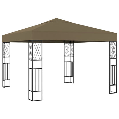 vidaXL Gazebo | Taupe | Polyester fabric and steel | 3x3 metres | Durable
