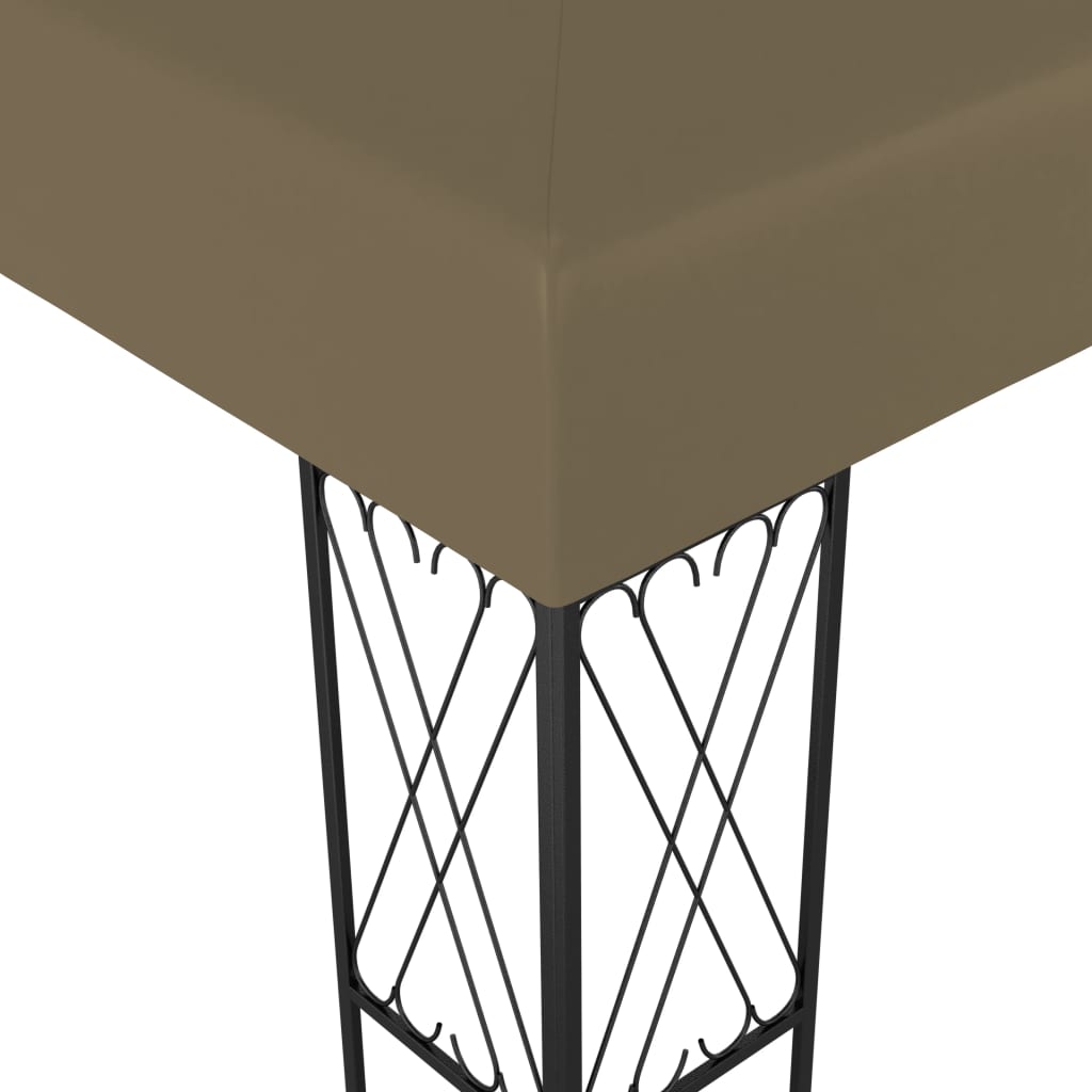 vidaXL Gazebo | Taupe | Polyester fabric and steel | 3x3 metres | Durable