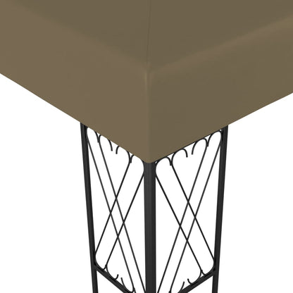 vidaXL Gazebo | Taupe | Polyester fabric and steel | 3x3 metres | Durable