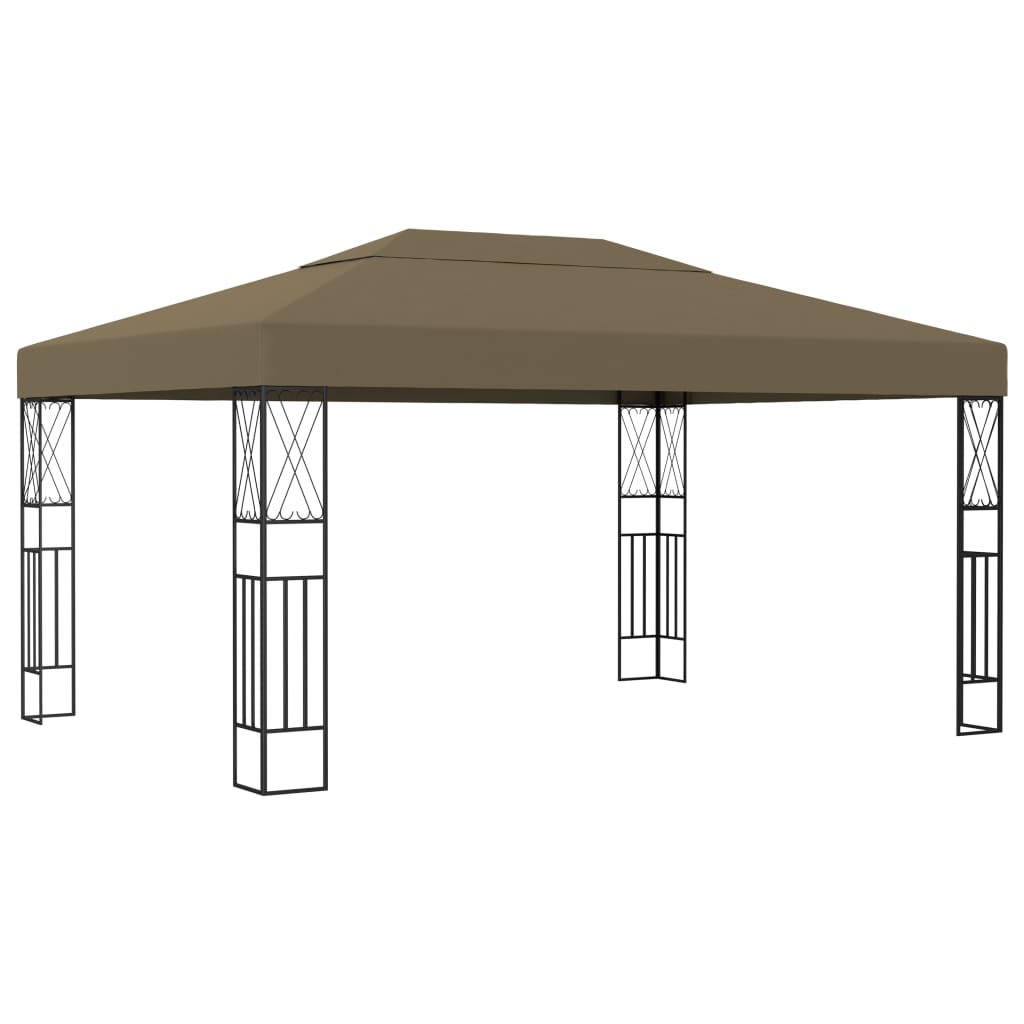 vidaXL Gazebo 3x4 m Taupe Fabric