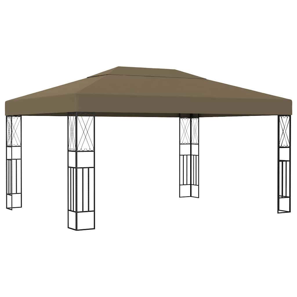 vidaXL Gazebo 3x4 m Taupe Fabric