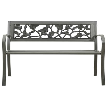 vidaXL Garden Bench 125 cm Steel Grey
