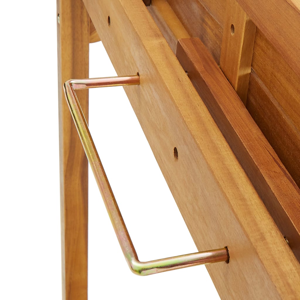 vidaXL Balcony Bar Set | Natural wood | Solid acacia wood, metal | Standard