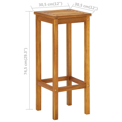 vidaXL Balcony Bar Set | Natural wood | Solid acacia wood, metal | Standard