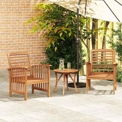 310256 vidaXL Garden Chairs 2 pcs Solid Acacia Wood