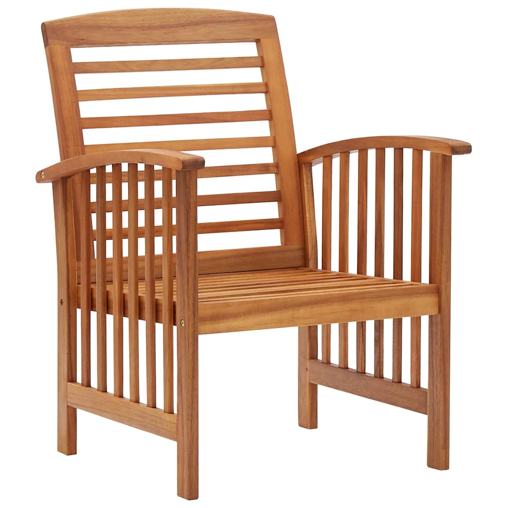 310256 vidaXL Garden Chairs 2 pcs Solid Acacia Wood