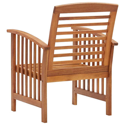 vidaXL Garden Chair | Set of 2 | Natural wood | Solid acacia wood | Standard