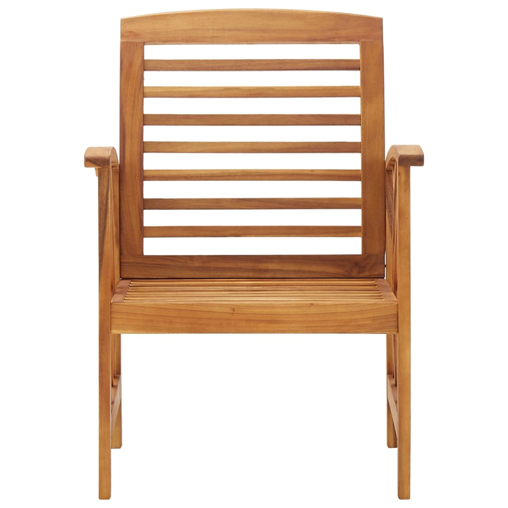 vidaXL Garden Chair | Set of 2 | Natural Wood | Solid acacia wood | Standard