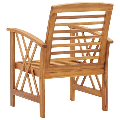 vidaXL Garden Chair | Set of 2 | Natural Wood | Solid acacia wood | Standard