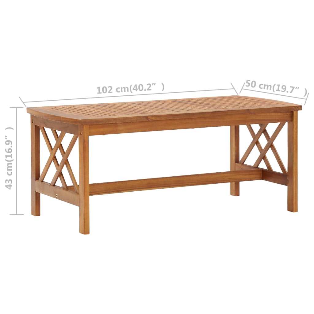 vidaXL Garden Lounge Set | Natural wood | Solid acacia wood | Medium |  Strong