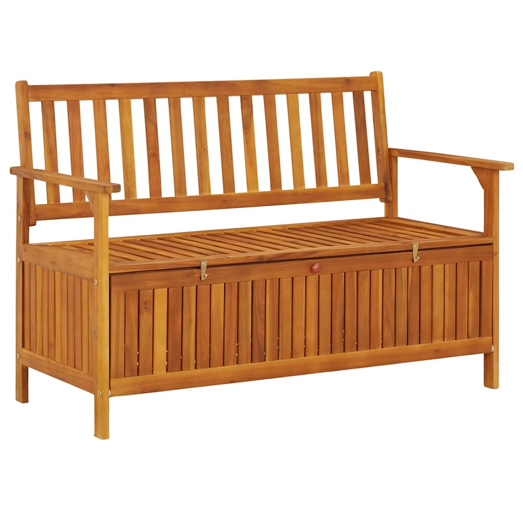vidaXL Storage Bench | Natural wood | Solid acacia wood | Medium | Storage Bench