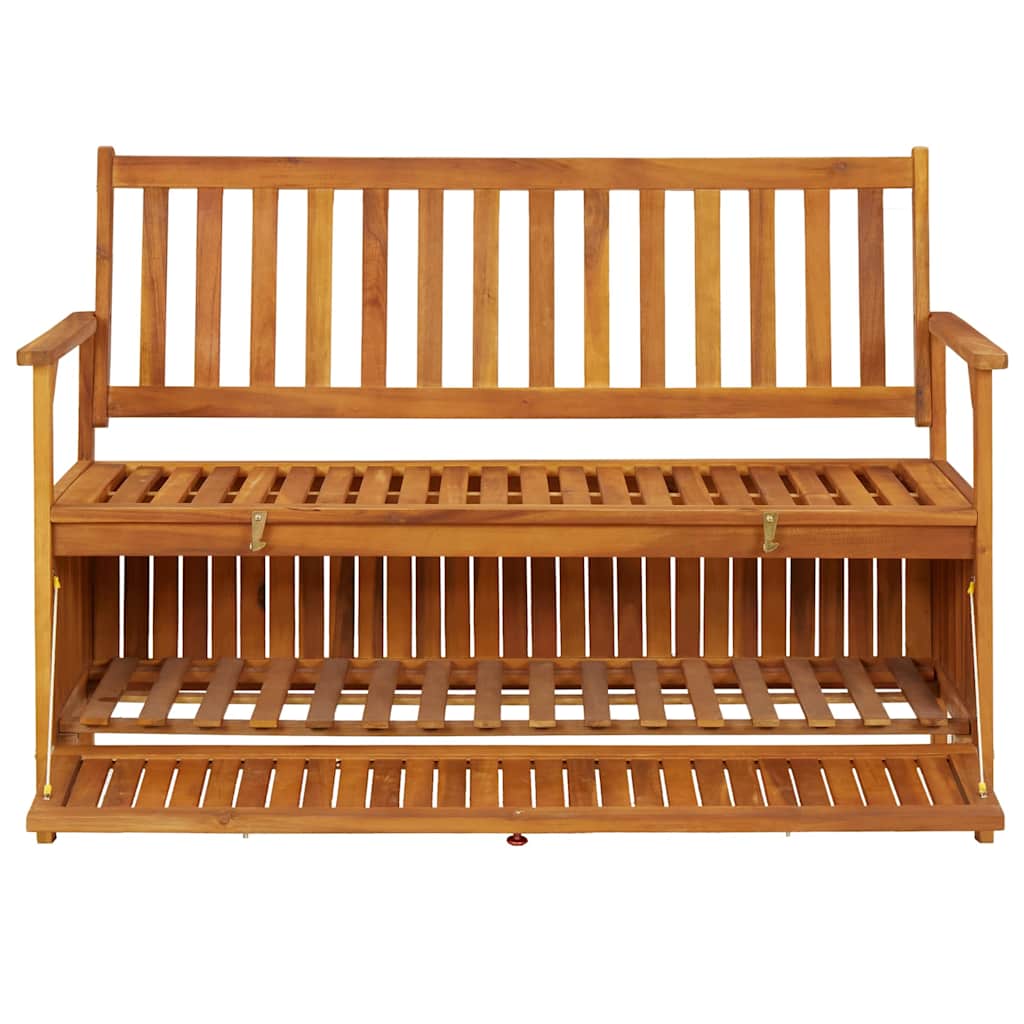 vidaXL Storage Bench | Natural wood | Solid acacia wood | Medium | Storage Bench