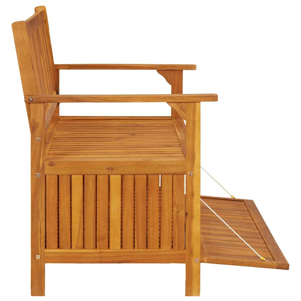 vidaXL Storage Bench | Natural wood | Solid acacia wood | Medium | Storage Bench