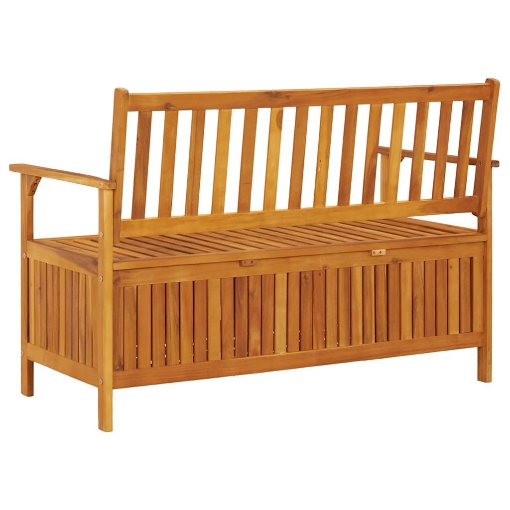 vidaXL Storage Bench | Natural wood | Solid acacia wood | Medium | Storage Bench