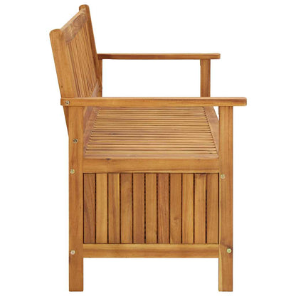 vidaXL Storage Bench | Natural wood | Solid Acacia Wood | Medium | Storage Bench
