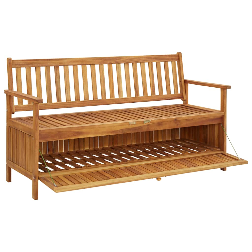 vidaXL Storage Bench | Natural wood | Solid Acacia Wood | Medium | Storage Bench