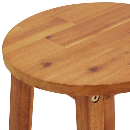 vidaXL Bar Stool | Set of 6 | Solid acacia wood | Standard | Footrest