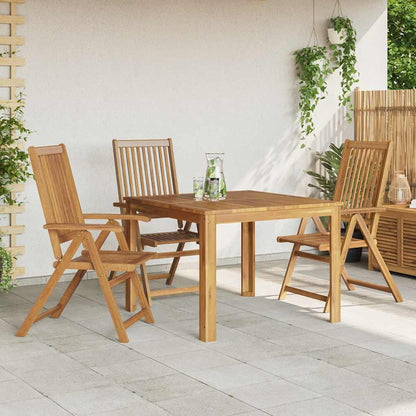 vidaXL Garden Chair | Set of 3 | Brown | Solid Acacia wood | Medium | Foldable