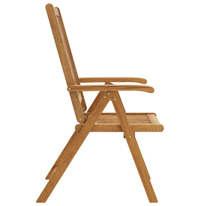 vidaXL Garden Chair | Set of 3 | Brown | Solid Acacia wood | Medium | Foldable