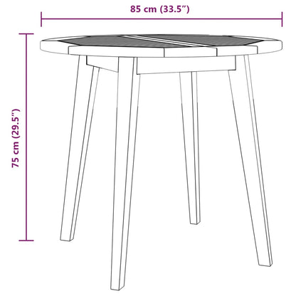vidaXL Garden Table | Natural wood | Solid Acacia wood | Medium