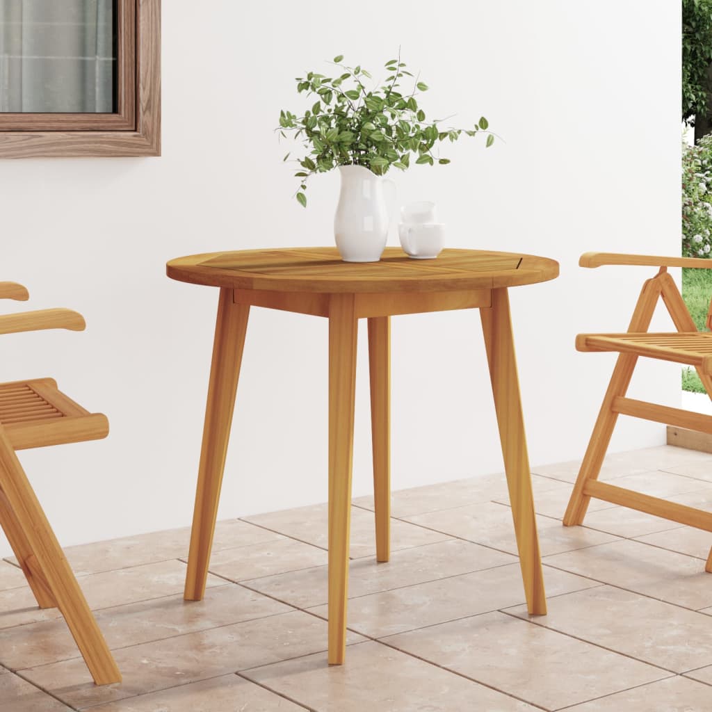 vidaXL Garden Table | Natural wood | Solid Acacia wood | Medium