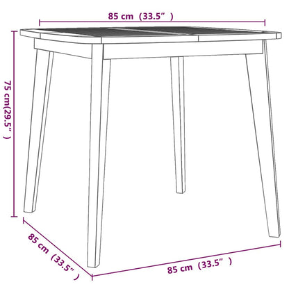 310300 vidaXL Garden Table 85x85x75 cm Solid Wood Acacia