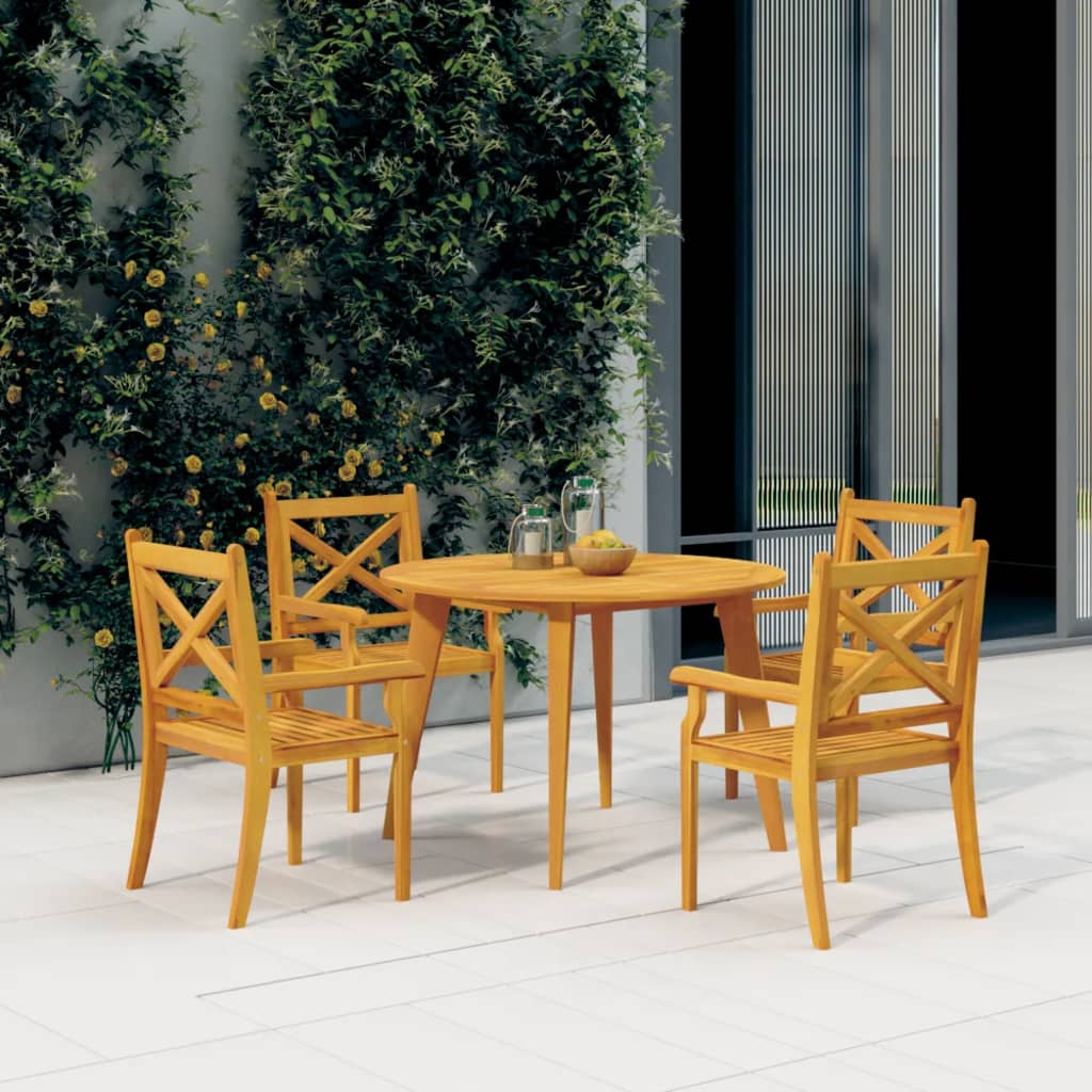 vidaXL Garden Table | Brown | Solid Acacia wood | Medium | Durable